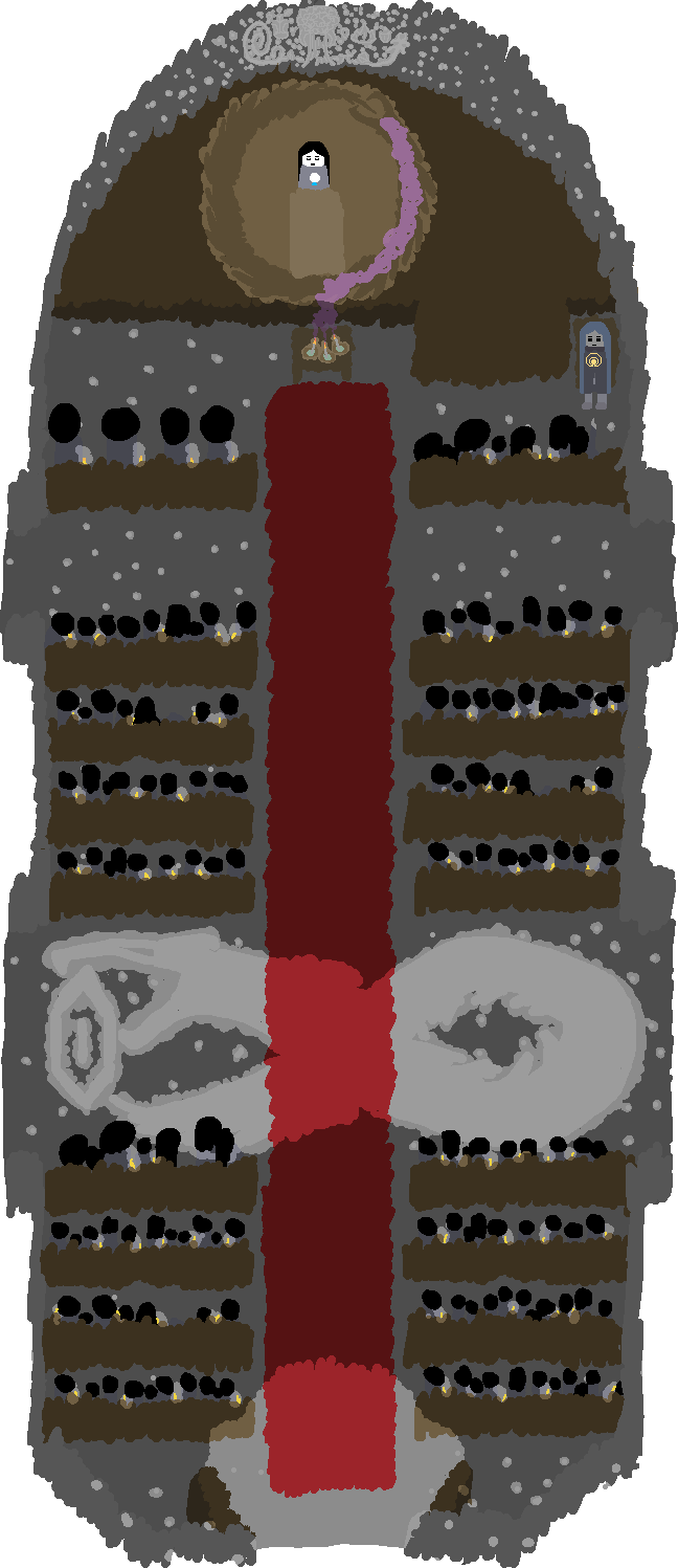 Inalia and Keta stand before the tavern's great hearth. It sits in the corner of a back room, creating heat to warm the building and cooking stew to be served. The two girls stir and spice the stew, Inalia following after Keta's lead.