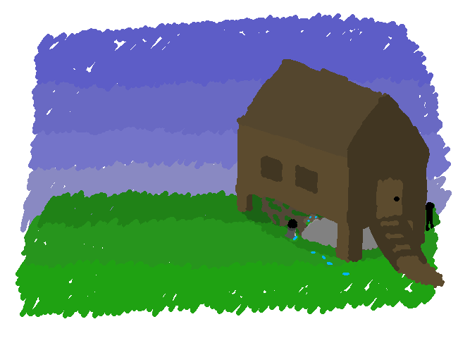 Reese has followed the trail of crystals to where it leads: under the house. She is crouched there now, looking in. Meanwhile, CG gets away without a trace.