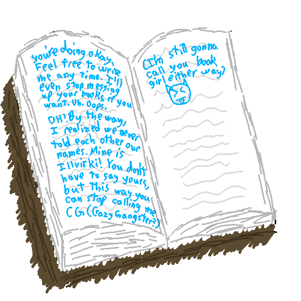 I had to split the note into two panels, but don't worry, I already told you what was on the whole thing.