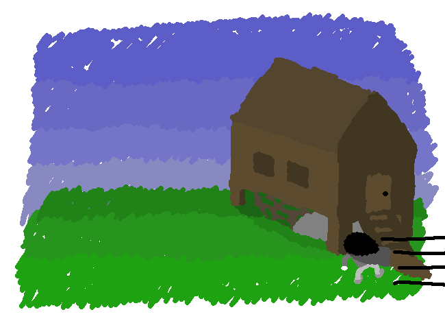 Reese rushes out of the house, straight toward her hideout.